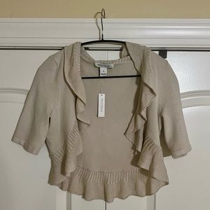 NWT - White House Black Market Cardigan - SMALL - Taupe